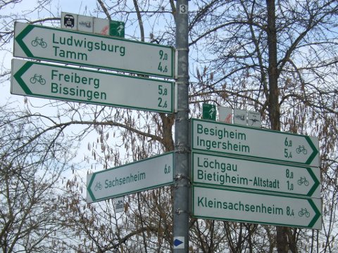Wegweisung nach ADFC-Richtlinien